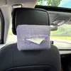 Caja de Pañuelos para Coche Ins Pequeña con Aroma Lazo Colgante Caja de Pañuelos para Respaldo de Asiento de Coche Caja de Consola Central Caja de Pañuelos