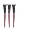 Nuevo Pincel de Maquillaje Portátil: Brocha para Rubor Pequeña en Forma de Escoba, Brocha Angulada para Difuminar, Brocha Portátil para Rubor en Crema, Contorno en Polvo