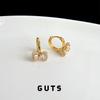 Pendientes de lujo con lazo de circonita estilo francés, ligeros y elegantes, con hebilla, estilo coreano, de alta gama para mujer.