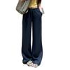 Pantalones Rectos de Lino Casuales con Cordón, Pierna Ancha, Deportivos, Caída Suelta, Largos hasta el Suelo para Mujer, Tendencia Verano 2026, Nuevo Estilo