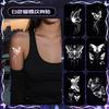 Tatuaje Adhesivo Color Blanco Impermeable Duradero Mariposa Luna Planeta Koi Araña Flor Clavícula Brazo Sticker para Hombres y Mujeres