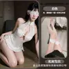 Estilo boate, sexy, lingerie cheongsam clássica, renda, design vazado, quente, com amarrações, estilo uniforme, sedutor, não requer remoção, conjunto qqny