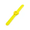 Pulsera de silicona de tubo redondo al por mayor Reloj de aplauso infantil con cabeza de Apple Reloj de presión desmontable Pulsera de silicona