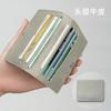 Tarjetero de piel auténtica para mujer, tarjetero compacto ultrafino para tarjetas bancarias, cartera pequeña para licencia de conducir, tarjetero sencillo de piel de vaca para hombre.