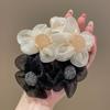 Elástico de Cabelo Flor de Sol Malha de Luxo Leve Anel de Cabelo Brilhante com Strass Corda para Amarrar Cabelo de Verão Feminino Alto Estilo 2024 Novo