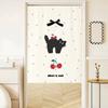Cortina de Puerta de Gato Divertido de Dibujos Animados Sin Clavos Cortina Divisoria Hogar Sala de Estar Dormitorio Cocina Baño Media Cortina