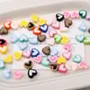 Macaron Acrílico Corazón Cuentas Sueltas DIY Hecho a Mano Casero Pulsera Pulsera Cadena de Teléfono Móvil Accesorios de Joyería