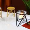 Novo ferro dourado estilo europeu oco home acessórios de vidro castiçal criativo artesanato ornamentos suprimentos de festa