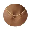 Collar de Cruz de Perlas Nuevo Europeo y Americano Lujo Accesible Diseño Simple Elegante Collar Versátil Material Cobre Estilo Mujeres