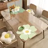 Protetor de Mesa Espesso, À Prova de Óleo, À Prova d'Água, Resistente ao Calor, Protetor de Mesa de Vidro Macio, Toalha de Mesa de PVC Lavável, Toalha de Mesa Transparente Cortável