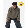 Sudadera con capucha de bloque de color para hombre, peso pesado, lavado a la arena, bordado vintage, nueva colección Otoño/Invierno 2026, chaqueta de tacto de alta gama, moderna