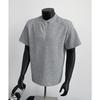 Camiseta de Manga Corta con Media Cremallera y Hombreras American High Street para Hombre Verano Algodón Espacial de Alta Gama Holgada Manga Media