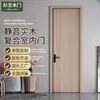 Puerta Interior de Madera Maciza Compuesta Silenciosa Sin Pintar Directo de Fábrica Puerta Sencilla para Dormitorio Puerta de Madera Ecológica Ecológica