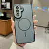 Funda tipo escudo magnético adecuada para Samsung S26ULTRA, funda de teléfono anticaída con tacto de piel bicolor, protector de lente A57, cubierta de protección completa