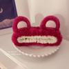 Bonita diadema de peluche con forma de oso de fresa 2023, diadema para lavarse la cara, otoño e invierno, nueva diadema especial con mascarilla de horquilla