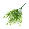 Flor de Plástico Camélia Eucalipto de 7 Pontas Flor Artificial Falsa Planta Verde Projeto de Revitalização Decoração de Casamento Casamento Casa Artificial