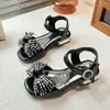 Sandálias Infantis Abertas Sapatos de Princesa Moda Verão 2026 Sandálias Simples com Velcro e Strass para Meninas Pequenas