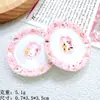 Plato de Gato Rosa Accesorios de Resina DIY Colgante Hecho a Mano para Niña Accesorios para Mochila de Mejor Amiga Pasador Hebilla de Zapato Joyería