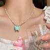 Collar de Mariposa Colorido con Cuentas para Mujer, Nuevo Choker Versátil Verano 2025, Cadena Clavicular de Temperamento Dulce Estilo Hyuna