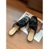 Pantuflas de Punta Abierta para Mujer para Uso en Exteriores, Nuevo Estilo Verano 2026, Medias Pantuflas Planas de Punta Cuadrada con Cordones, Zapatos Retro Birkenstock