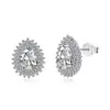 Pendientes de Plata de Ley S925 de Fábrica para Mujer, Moda Europea y Americana, Lujo Ligero, Gama Alta, Pendientes Exquisitos Incrustados con Circonita, Joyería para Orejas