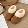 Pantuflas peludas tipo Birkenstock, de suela gruesa, forradas de felpa, cálidas, para mujer, nuevas medias pantuflas de invierno para usar al aire libre