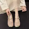 Elegantes zapatos Mary Jane nuevos de punta cuadrada estilo Chanel con suela plana para primavera, zapatos de mujer suaves y cómodos