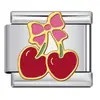 Pulseira Modular Italiana Série de Frutas e Vegetais Coloridos de Verão Aço Inoxidável Soldado Gotejamento de Óleo Pulseira Patchwork Personalizada DIY