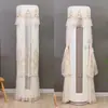 Modelo nuevo, no es necesario quitar la cubierta del aire acondicionado al encenderlo, funda de tela decorativa universal cilíndrica vertical para polvo de aire acondicionado