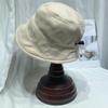 Chapéu de pescador solto traseiro de cor sólida simples estilo japonês feminino outono e inverno simples casual all-match frente longo traseiro curto chapéu de bacia chapéu quente