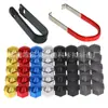 Adecuado para tapa protectora de neumático de coche Tesla tapa decorativa superficie esmerilada tapa antipolvo cubierta decorativa clip de herramienta rojo