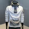 Otoño 2023 Nuevo suéter holgado de marca de moda para hombre, ropa de trabajo con capucha, jersey deportivo informal con costuras