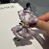 2025 nuevo clip de agarre para la parte trasera de la cabeza con halo de gasa de temperamento, clip de plátano para la parte trasera de la cabeza con lazo de pedrería lindo original