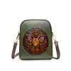 Bolso de Moda Retro de Lujo Ligero para Mujer, Bolso Casual Versátil de Estilo Étnico para Mujer, Bolso Cruzado para Teléfono de Nicho para Madres de Mediana Edad y Mayores