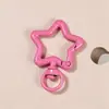 Estrela Colorida Artesanato DIY Miçangas Perler Anel de Metal Fecho de Mola Chaveiro Cabeça de Bolsa Pingente Corrente para Pendurar Acessórios Material