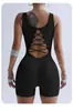 Ropa de Yoga de una Pieza Europea y Americana Espalda Cruzada sin Espalda de una Pieza Secado Rápido Fitness Ciclismo Yoga Mono Sexy de Tirantes