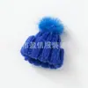 Chapéu Mini de Bola de Pele de Vison de Pele Real Chapéu Mini K-style Chapéu de Lã Tricotado Colorido Acessórios de Joalheria