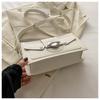 Bolso Pequeño Retro Moda Nueva Primavera Otoño e Invierno Bolso de Hombro Cruzado Textivo Commuter Simple de Trabajo Cuadrado
