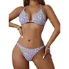 Amazon Europeo y Americano Traje de Baño Floral con Abertura para Playa Bikini para Mujer Bikini Sexy Traje de Baño Nuevo Fuente Termal 2026
