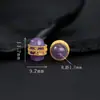 Prata 925 Banhada a Ouro Inlaid Piezoelétrico Ametista Dinheiro Pixiu Acessórios Feito à Mão DIY Joias Série Cristal Contas Espaçadoras