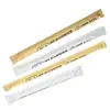 Popotes Biodegradables Blancos Desechables de PLA para Té de Leche y Café, Engrosados, Uso Comercial, 19cm, Empacados Individualmente, Certificación Doble J