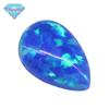 Huagang Gem OPAL Sintético em forma de pêra OPAL Pedra nua OPAL artificial em forma de gota anéis de fundo plano OP05