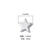 Cuentas de Plata S925 Cuentas Sueltas Estrella Pequeña Estrella de Cinco Puntas Cuentas Espaciadoras Material para DIY Accesorios de Pulsera Accesorios