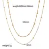 Estilo Ins Acero Inoxidable Corazón Grande Collar Pulsera Juego de Joyería Cadena de Bolas Exagerada Chapado en Oro de 18K Collar que No se Desvanece