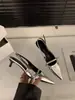 Primer Encuentro Temporada Zapatos de Tacón Rojos Sandalias de Punta Francesa Zapatos de Hada Primavera Verano 2026 Negro Elegante Socialité Punta
