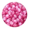Resina brillante de cielo estrellado, cuentas redondas de agujero recto, ojo de gato, cuentas acrílicas, pendientes de pulsera DIY, collar con cuentas, accesorios hechos a mano