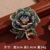 Broche de Flor Peônia de Alta Qualidade, Tendência Nacional de Alta Qualidade para Mulheres, Broche Corsage Clássico Chinoiserie, Acessórios Florais para Cheongsam e Dinastia Han