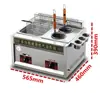 Carro de Comida con Plancha de Gas Comercial, Puesto Móvil Multifuncional para Panqueques Fritos, Barbacoa y Teppanyaki a Gas
