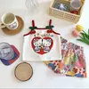Conjunto de Ropa de Verano para Niñas, Ropa Elegante para Bebés, Marca de Moda Infantil de Moda, Lindo Conjunto de Camiseta sin Mangas y Shorts con Estampado de Dibujos Animados