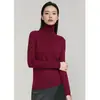 2026 Nuevo Suéter de Punto de Color Sólido de Cuello Alto y Manga Larga para Mujer para Otoño e Invierno, Ropa de Trabajo Elegante, Corte Ajustado, Top de Lana Adelgazante